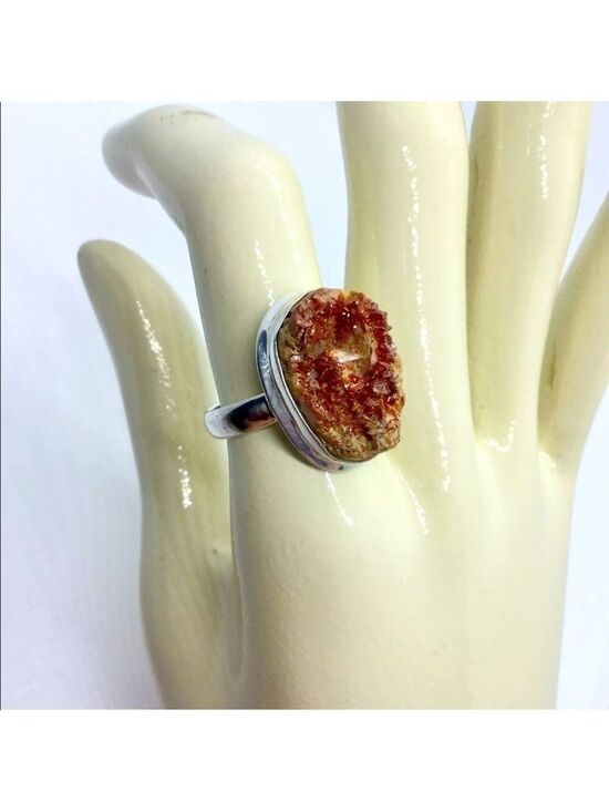 Jewelry - DRUZY RAW GEMSTONE STERLING SILVER RING